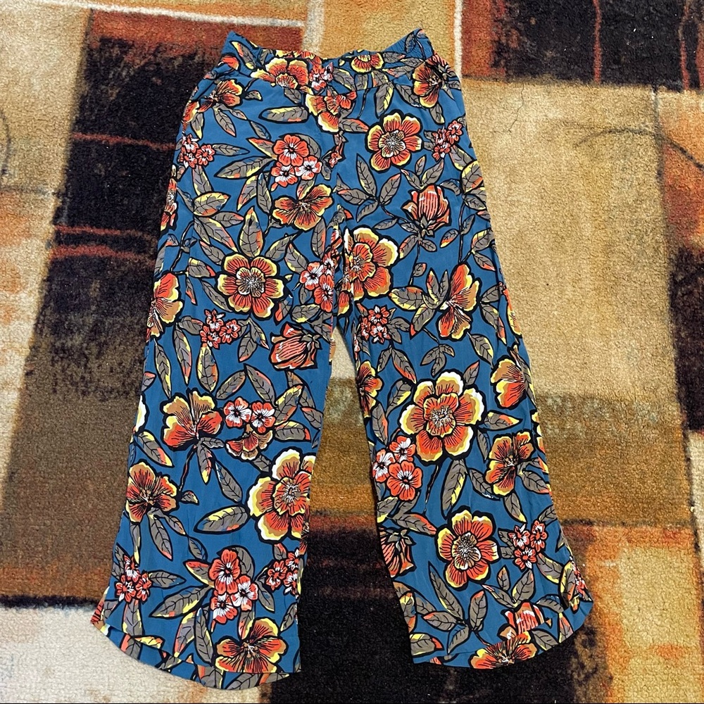 Blue floral women’s pants